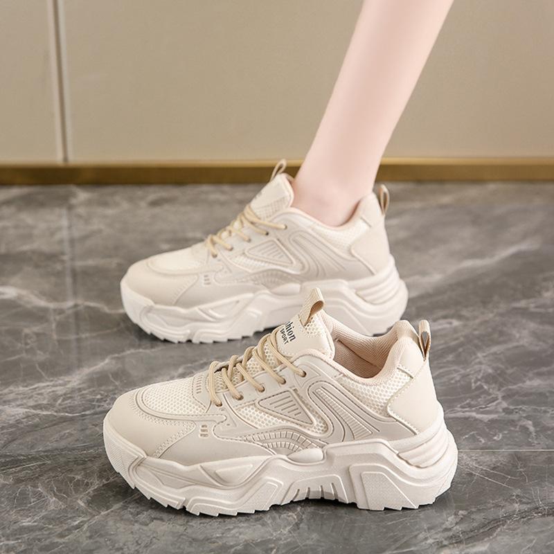 Plateau Dad Schuhe Damen Neu Herbst Sport und Freizeit Weiße Schuhe Damen Ins Trendy Vielseitig Nische Explosion