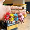 4Pcs  Model Cute Kawaii Baby Doll Keychain Weird But Funky Handmade Black Baby Doll Keychain Funny Pendant Bag Charm