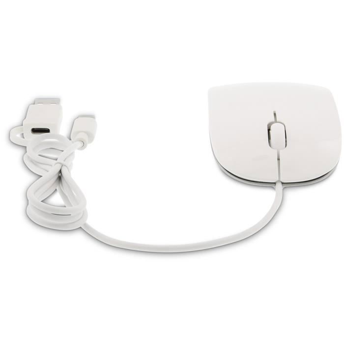 Souris optique filaire - LMP - Easy Mouse - USB-C / USB-A - Simple d'utilisation - Design épuré
