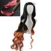 Anime Kimetsu no Yaiba Kamado Nezuko Cosplay Perücke Hitzebeständiges Synthetikhaar Perücken Bambus Requisiten Versiegelungsstab