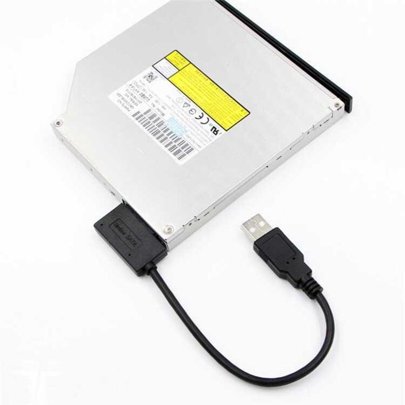 Pzzpss Usb 2.0 To Mini Sata Ii 7+6 13Pin Adapter Converter Cable For Laptop Cd/Dvd Rom Slimline Drive Converter Hdd Caddy