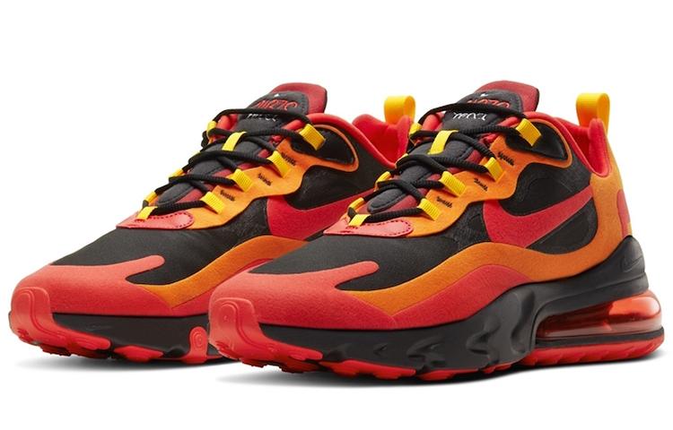 Men's Sneakers Nike Air Max 270 React Magma Black/Speed Yellow/Magma Orange/Chile Red