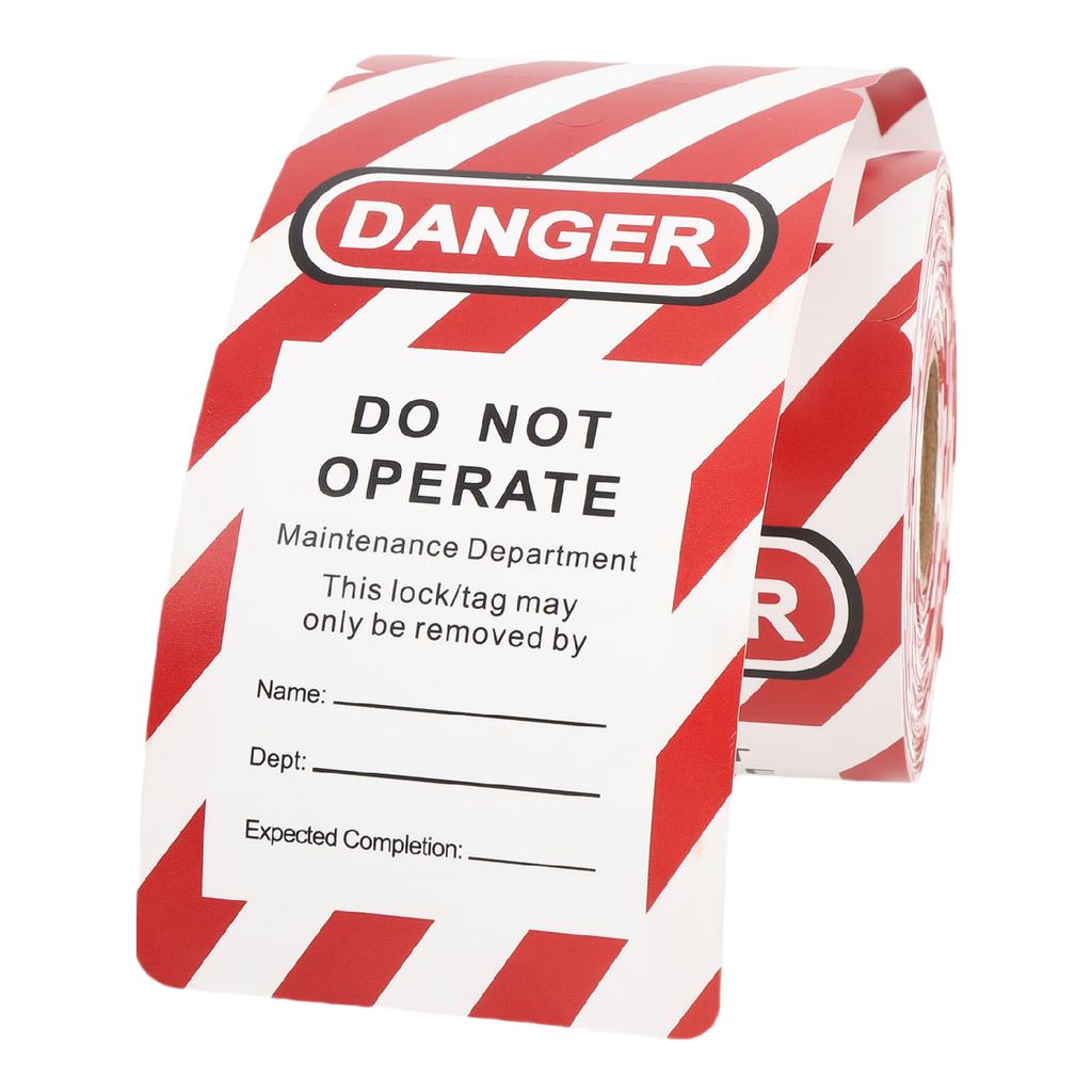 Danger Barricade Tag PP Composite Paper Hole Design Danger Tagout Tags for Industry Plant