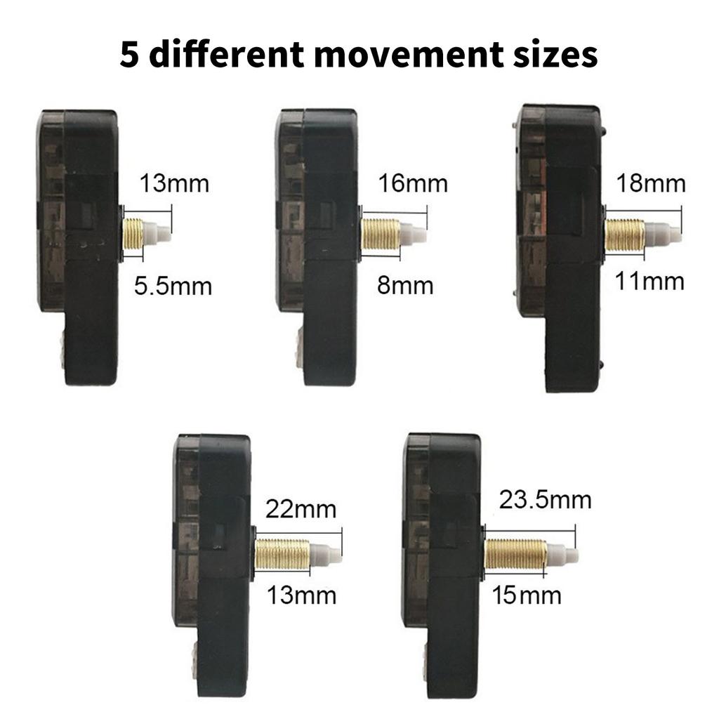 Pendulum Clock Movement Mechanism Quartz DIY Movement Kits Replacement Long-Shaft Repair Accessories Include Hands