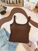 Early Autumn Slimming Square Neck Vest with Chest Pads - Warm and Versatile Innerwear