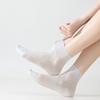 Female Summer Thin Pure Color All Build Casual Simple Breathable Mesh Wicker Sweat Boneless Short Socks