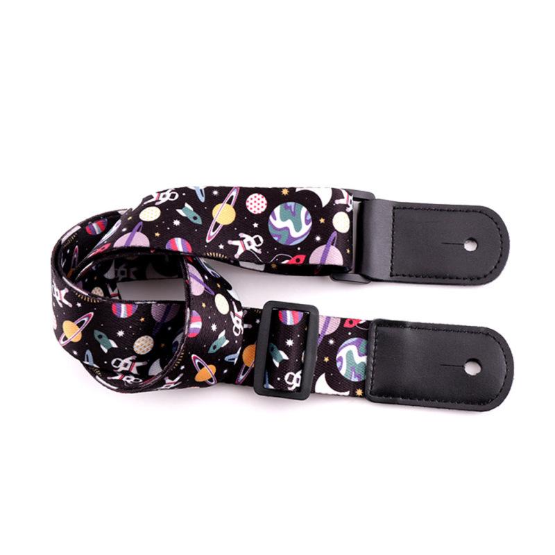 Uroczy Pasek do Ukulele Poliestrowy Wzór Kosmiczny 38mm*1.4m dla Dzieci