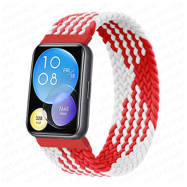 Strap for Huawei Watch Fit 2 3 band replacement belt wristband Nylon braided solo loop bracelet Correa Huawei fit 3 Accessories