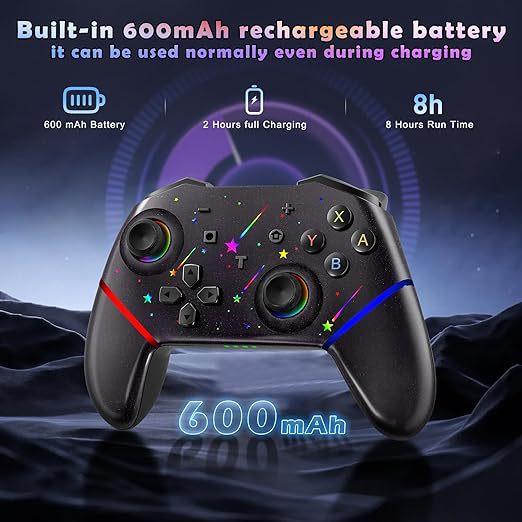 SWITCHPRO TL07 for Game Controller Supports PC/Android/iOS Vibration Gyroscope RGB Light JoyCon Compatible