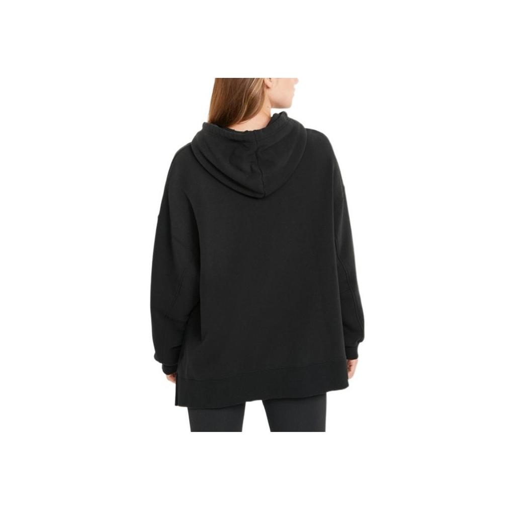 Puma Solid Color Embroidered Logo Hoodie Women tops Black 533421-01
