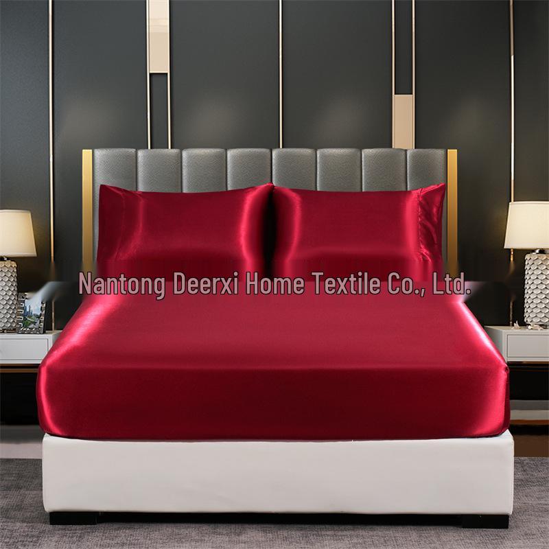 Silk Satin Cool Touch Fitted Sheet & Pillowcase Set