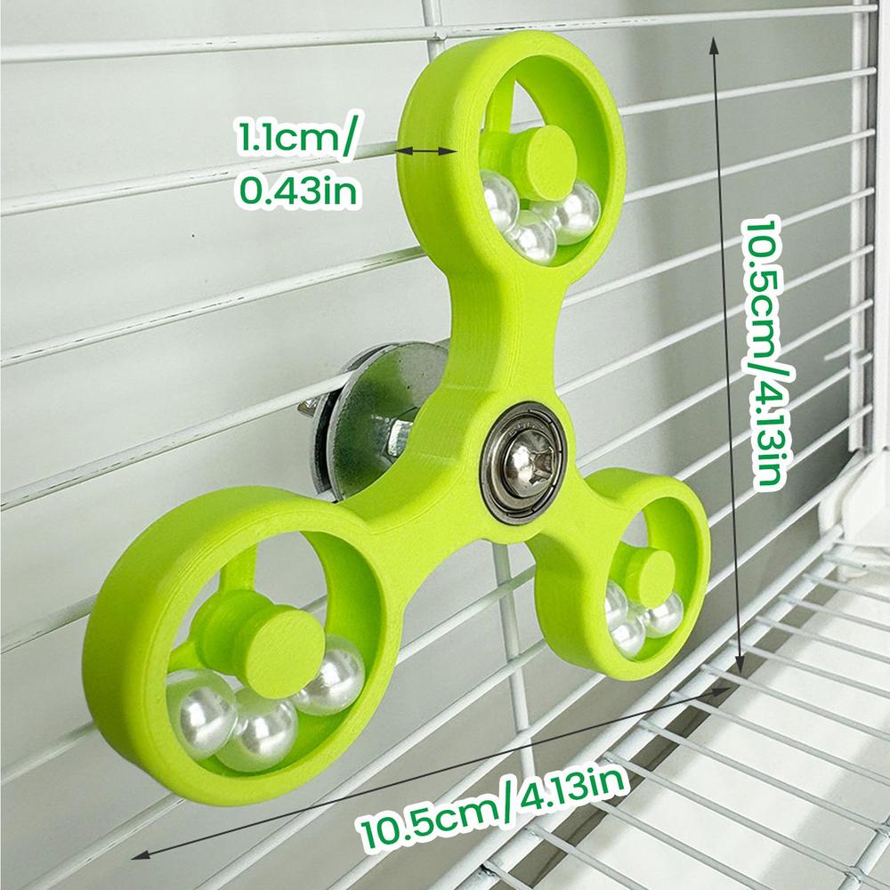 

Bird Toys Interactive Rotating Spinner Wheel Cage Accessories for Cockatiel Conure Parakeet Budgie Parrot Mental Enrichment Play