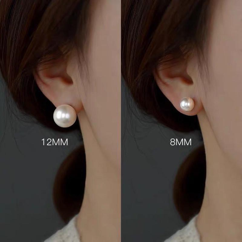 

Retro Pearl 925 Silver Needle Earrings for Women - Korean Influencer Style
