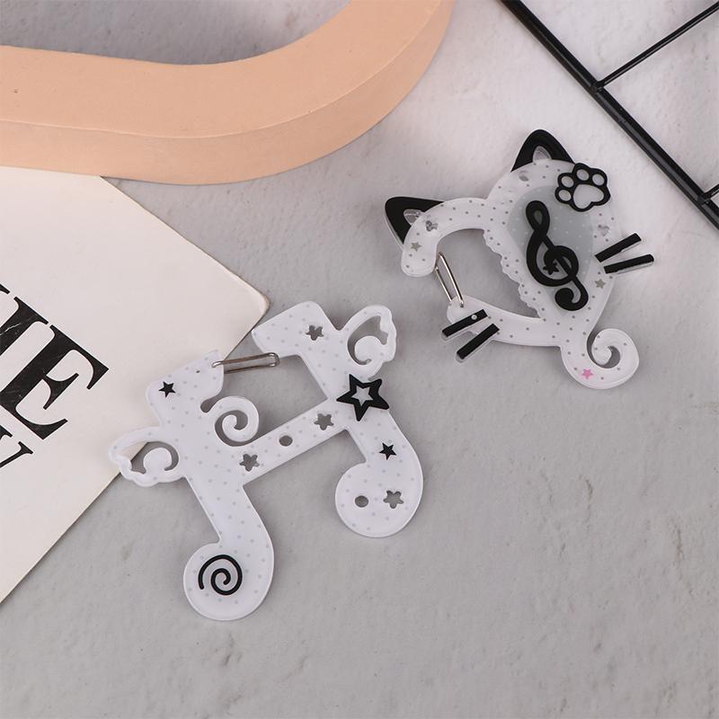 Cute Note Carabiner Keychain Cartoon Acrylic Keyring Couple Key Holder For Girls Backpack Pendant Bag Charm Lovely Gifts