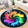 1pc Rainbow Cats Office Round Area Rug, Under Office Chairs Bedroom Living Room Home Decor, Room Deco, Available in Various Sizes 203