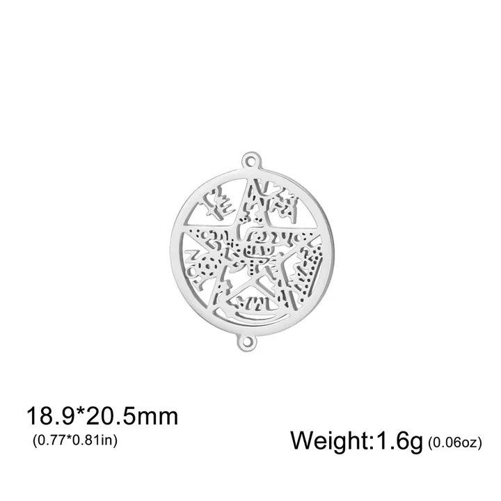 Collana Ciondolo Stella a Cinque Punte Svuotata a Forma di S con Doppio Foro Design Versatile Nodo Miko Gioielli