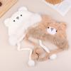 Winter Cartoon Cute Plush Hat Small Bear Raven Hat Women'S Outdoor Fashionable Warm Ear Protection Pullover Hat