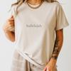 Hallelujah Teacher Minimalist Last Day School Tee, Summer Break Minimal Shirt Gift, Comfort Colors® Unisex Graphic Cotton T-Shirt, Staff