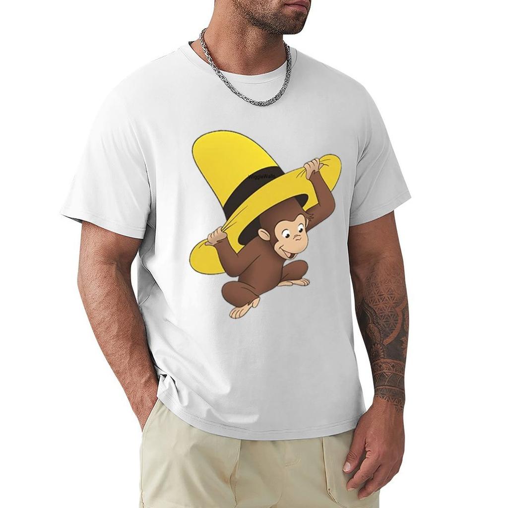 curious george TShirt animal prinfor boys clothes new edition compression shirt men