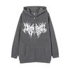 Gothic Style Pattern Zipper Hoodie Y2K European American Spring Autumn Men's Loose Sweatshirt