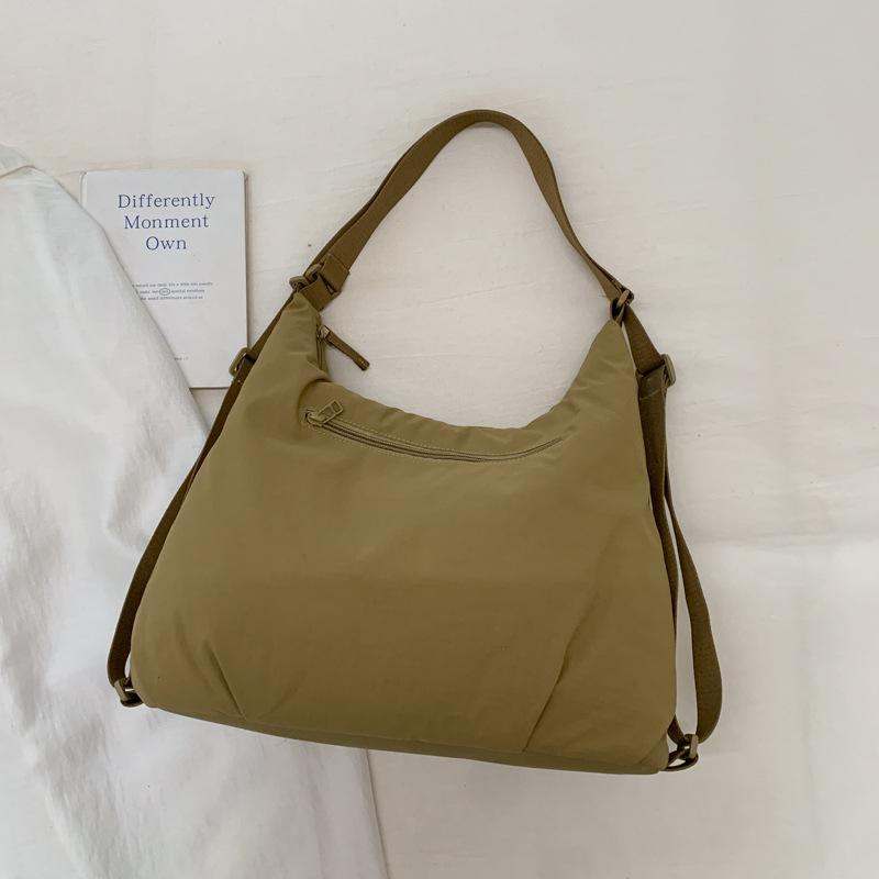 Korean Style Padded Texture and Versatile Tote Bag Lightweight Commuting Shoulder Bag Large Capacity Multi Pocket Three Way Bag