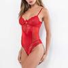 Móda Ženy Sexy krajkové spodní prádlo Body kombinéza bez zad Červené spodní prádlo S-3XL