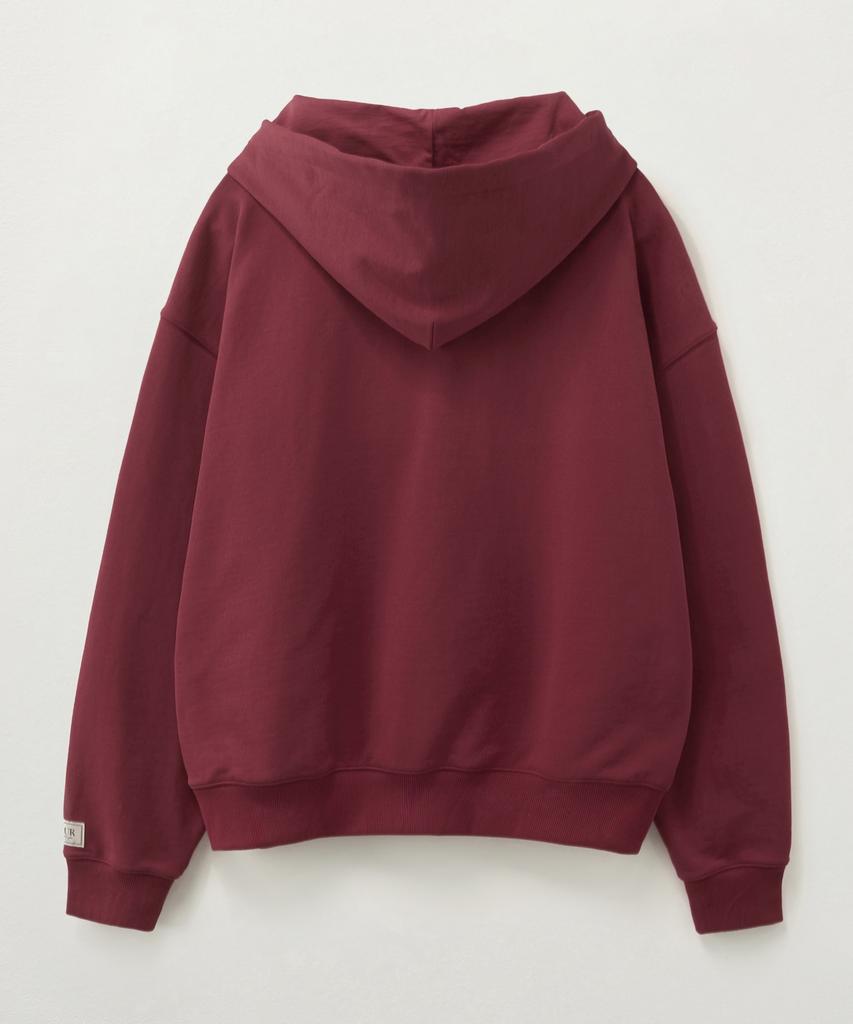 Lugo Denim Patch Hoodie Burgundy