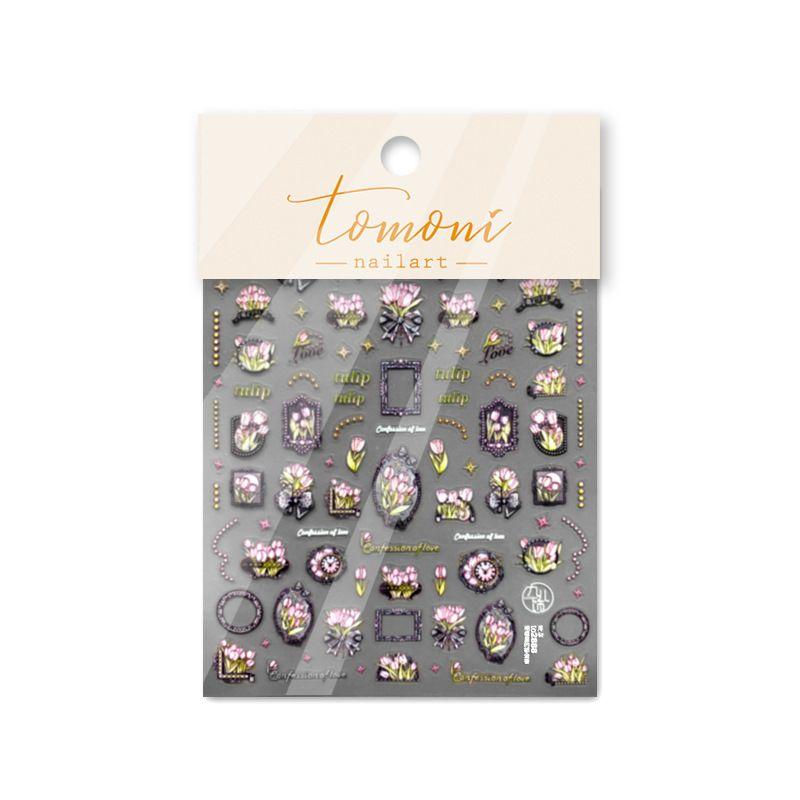 

Bright Crystal Tulip Nail Art Sticker Tomoni Japanese Cute 5D Nail Sticker Paper Photo Frame Decoration in Picture Frame Tulip 2888 in the frame