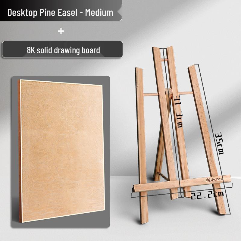 Mali Mini Wooden Tabletop Easel for Gouache & Tablet Display