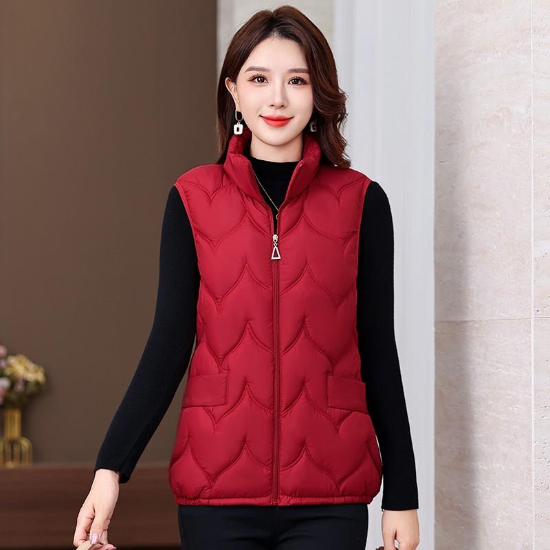 Woman Jacket Vest Autumn Winter Cotton Women's Short Sleeveless down Cotton-Padded Vest  Coat Chaleco Mujer