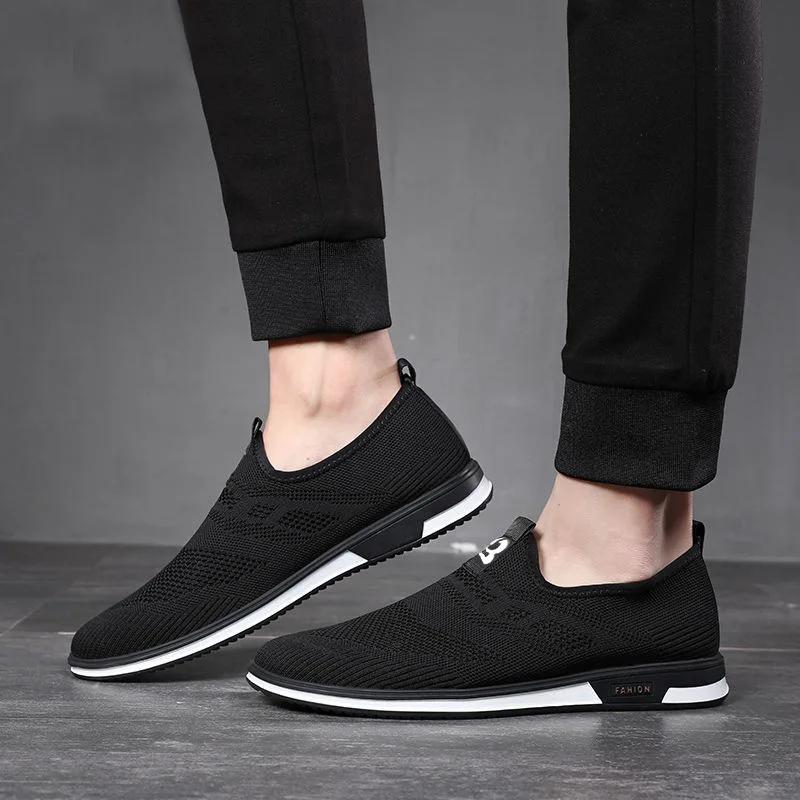 2024Sneakers Men Breathable Mesh Lightweight Casual Shoes Comfortable Soft Bottom Flats Slip On Men Shoes Zapatillas Hombre