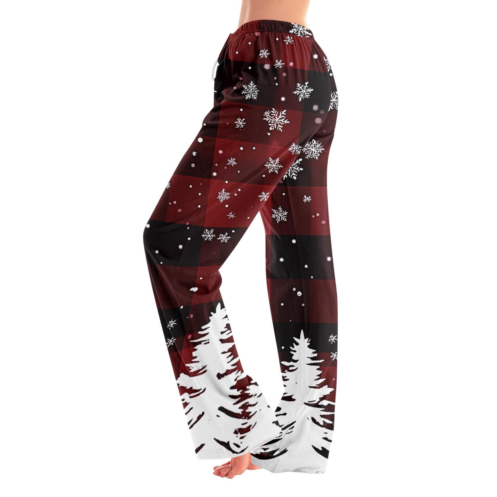 

Женские пижамные штаны, одежда для сна, повседневные брюки с эластичной резинкой на талии, удобные прямые свободные брюки для йоги XXL винный