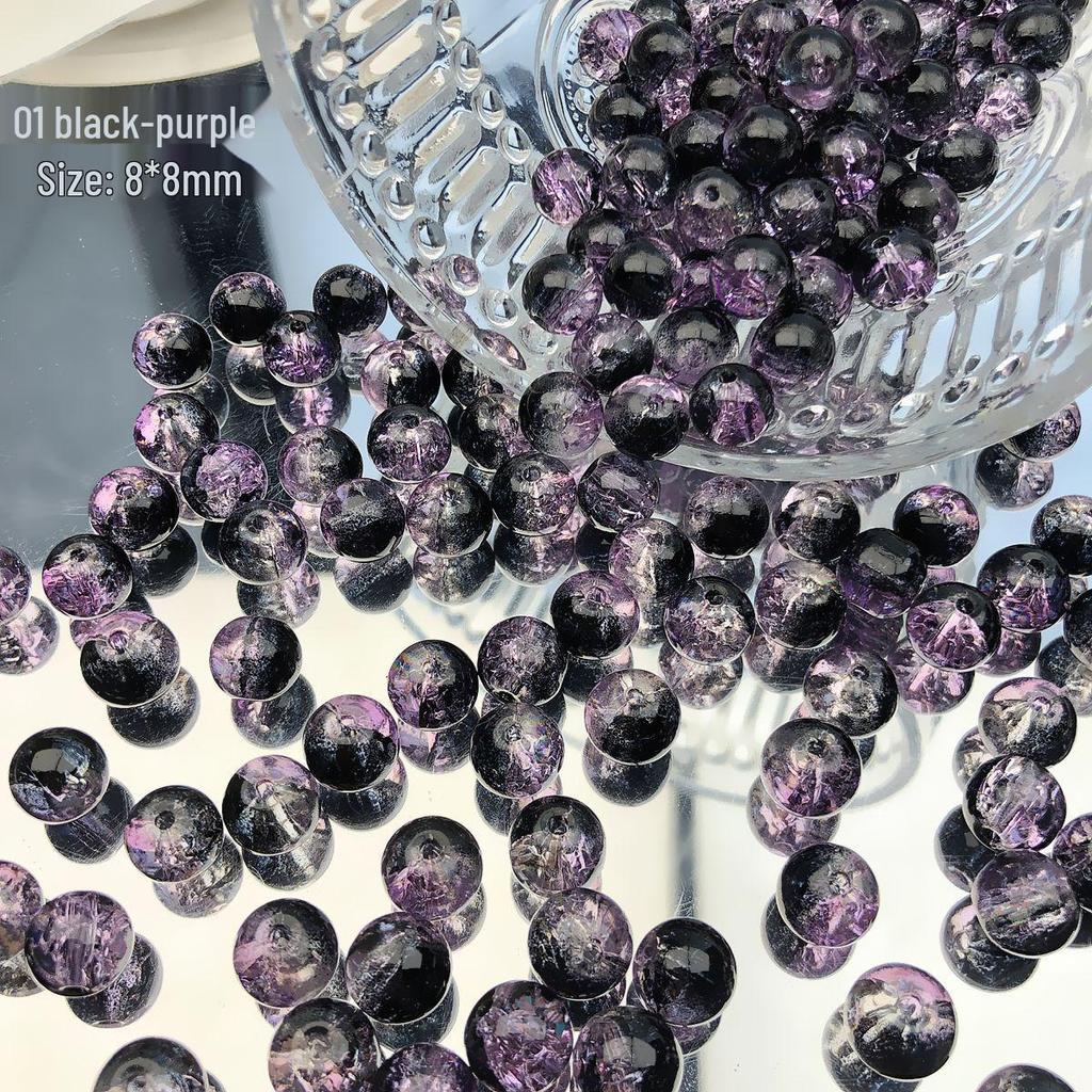Purple Lampwork Glass Beads: Imitation Jade Fragments for DIY Jewelry Making