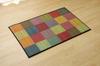 IKEHIKO Igusa Entrance Mat, Made In Japan, F Colorful Block Pattern, 70x120cm, Red, #8819270