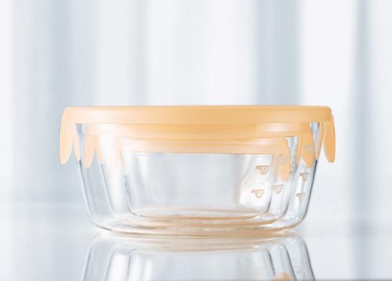 HARIO Japanese glassware bowl, three cases, heat-resistant cooking bowl, bubble vegetable bowl, SYT-2418CG, green