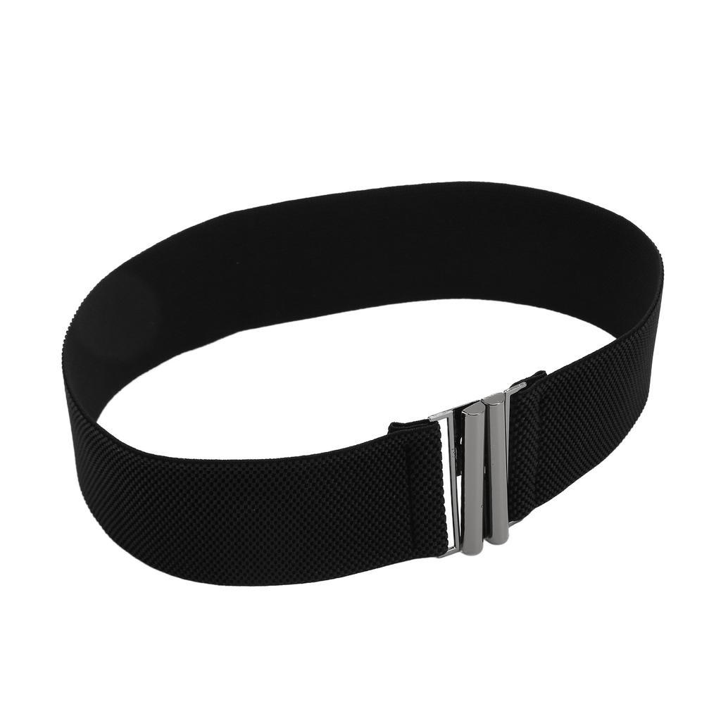 4pcs Women Elastic Belt Wide Waist Stretch Waistband Stretchy Cinch Belts for Pants Dresses Black
