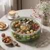 Divided Serving Tray Clear Reusable Dustproof Snacks Box Appetizer Platter Serving Dishes for Snack Cookies Fruits Nuts Kitchen