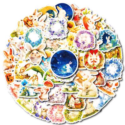 50 יחידות שיאוצ'ינג שינפנג מדבקות ארנב חמודות מצוירות ביד אווירה חמה מדבקות גרפיטי
