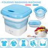 220V Mini Folding Portable Washing Machine Travel Laundry Washer with Rotary Dryer For Clothing Underwear Shoes Washer