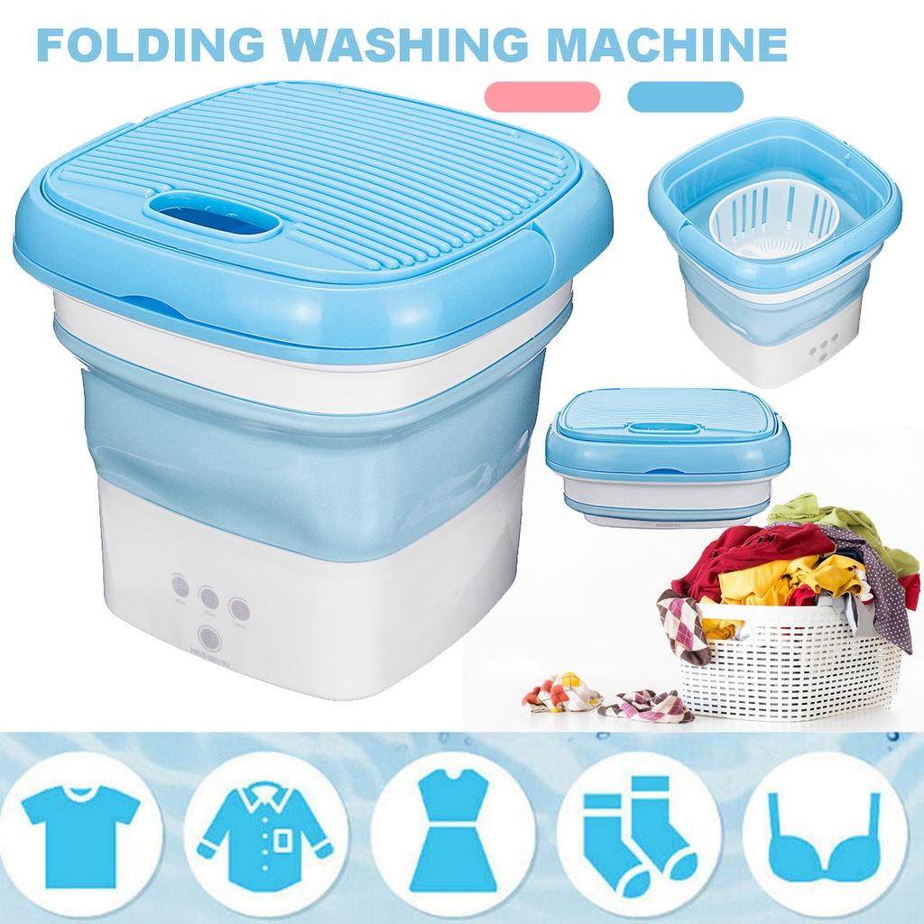 220V Mini Folding Portable Washing Machine Travel Laundry Washer with Rotary Dryer For Clothing Underwear Shoes Washer