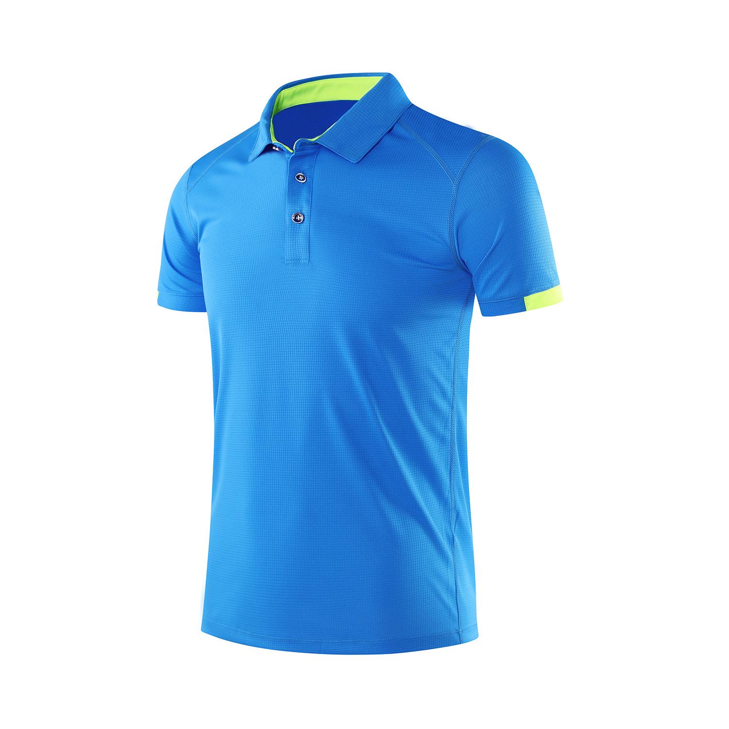

Custom Quick-Dry Polo Shirt with Logo Embroidery for Workwear and Sports Large небесно-голубой