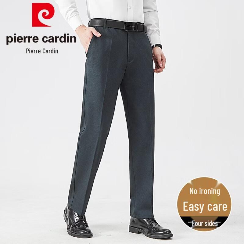 Pierre Cardin Men's Business Casual Straight-Leg Pants