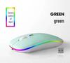 Dual-Mode Ultra-Thin Rechargeable Bluetooth Silent Mouse with Luminous Feature for Office and Tablet Use