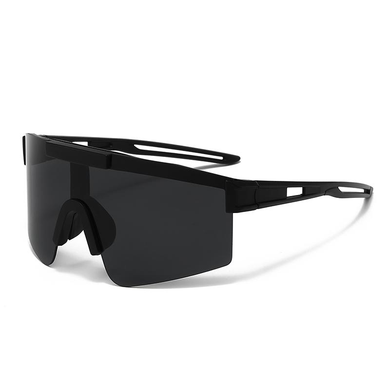 

New Outdoor Cycling Sports European And American Large-Frame One-Piece Fashionable And Colorful Eye-Protecting Sunglasses 3269 чорний
