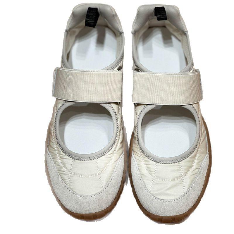 Rindslederversion~ Echtes Leder Nische Innenhöhe Erhöhung Mary Jane Einzelne Schuhe Damen Klettverschluss Casual Sportliche Board Schuhe Ballerinas