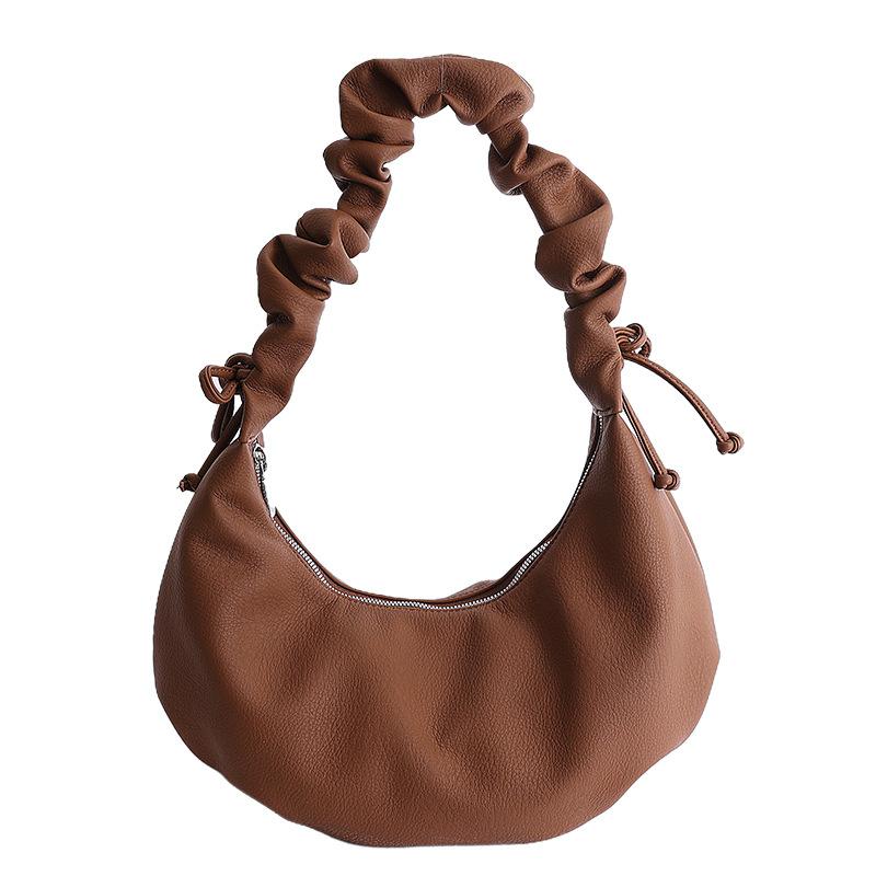 Simple pleated tote dumpling bag women's 2026 spring new exquisite niche one-shoulder messenger bag