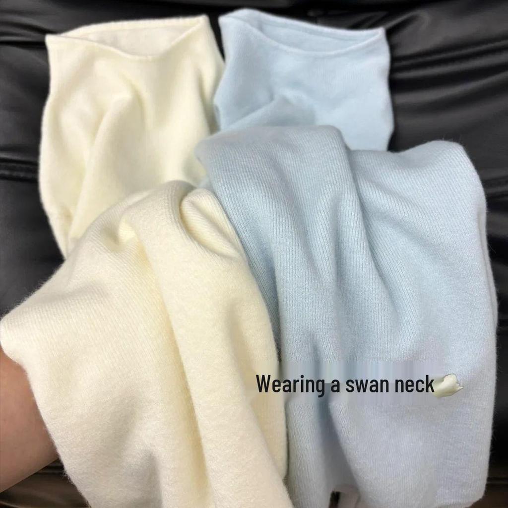 Women's Soft & Fluffy Korean Style Half-High Neck Knit Top - Anti-Pilling Autumn/Winter Layer