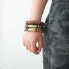 Layered Bamboo-Inspired Alloy Necklace Bracelet Set Women Bohemian Chic Jewelry 2025