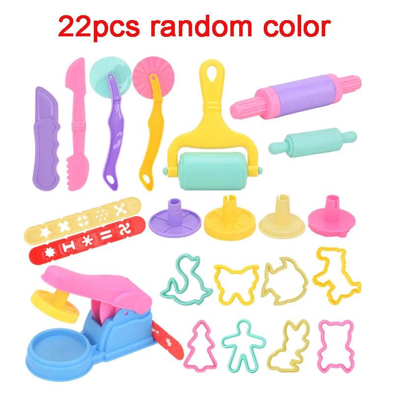 Play Dough Accessories Set for Kids Playdough Tools with Various Plastic Molds Rolling Pins Cutters Clay Model for Children Kids