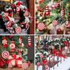 Ornamenti da Appendere a Caramella a Bastoncino a Strisce Ornamenti di Caramelle di Natale, Bastoncini di Caramella alla Menta Rossi Bianchi Ciondoli in Legno, Decorazione per Feste Festive Decorazione per Albero per Natale